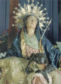 Virgen de las Angustias Parroquial de San Bartolomé. Haga click para abrir la página