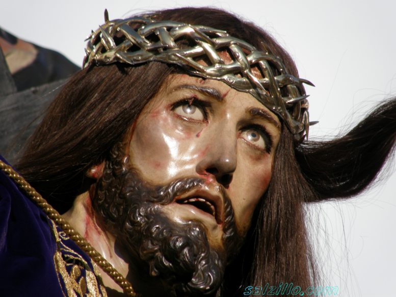 Rostro de Jesús en el Paso de la Caída de Francisco Salzillo